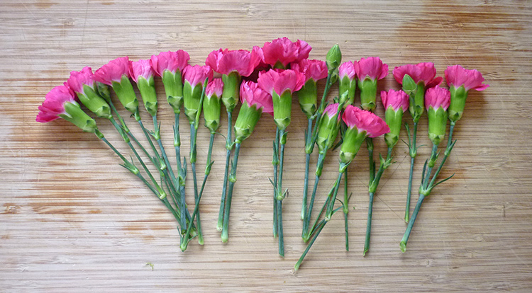 3 How to, How to arrange flowers with love shape. Prepare flowers.