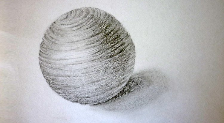 3 How to, How to draw light, shading and texture. lights and shadings. Practice to draw a sphere with texture.