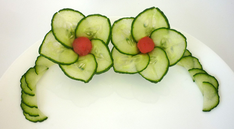 Cucumber flower with 5 petals, organize cucumber petals and stamen finish 