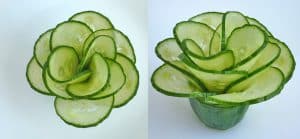 3 How to, cucumber flower with 12 petals