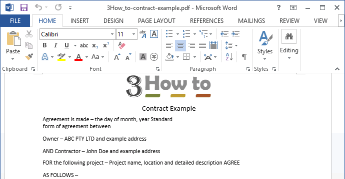3 how to, How to sign a PDF - Microsoft Word
