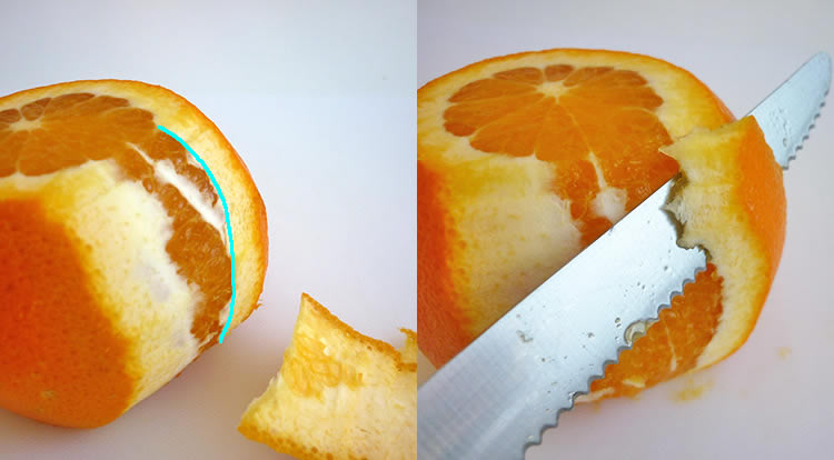Orange art, remove orange peel step 4