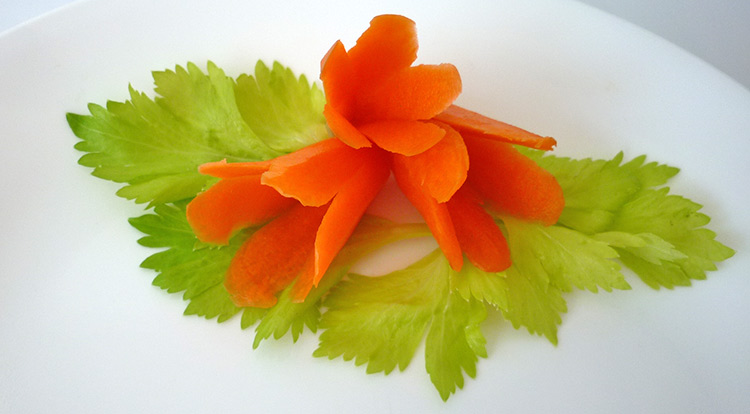 Carrot flower, remove a flower from the  carrot step 3
