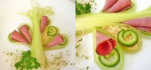 3 How to, Food art with starry celery tree